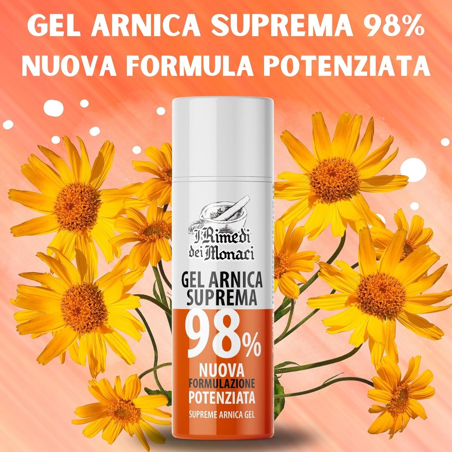 Arnica Suprema Gel 98% 100 ml • Lenire i dolori • Curare Infiammazioni, Stiramenti e Contusioni • Ideale per Sportivi • x3