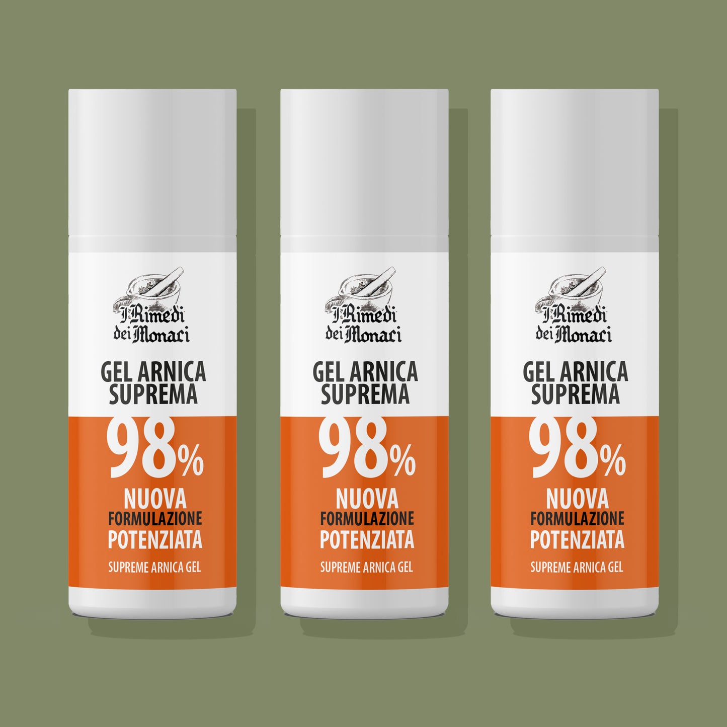 Arnica Suprema Gel 98% 100 ml • Lenire i dolori • Curare Infiammazioni, Stiramenti e Contusioni • Ideale per Sportivi • x3